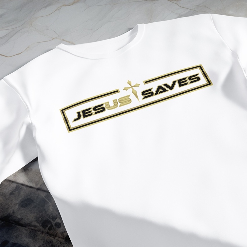 Men’s Shirt Jesus Saves Us Christian Faith T-Shirt View 2